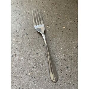 Cambridge Stainless KARLA KRYSTEN Inverted V Lines Plume SALAD FORK 7.25"